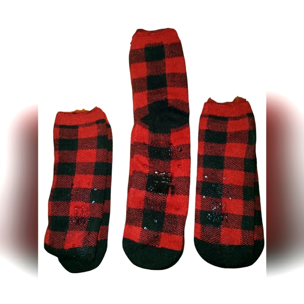 3 Pairs of Matching Papa Bear and Lil Bear socks